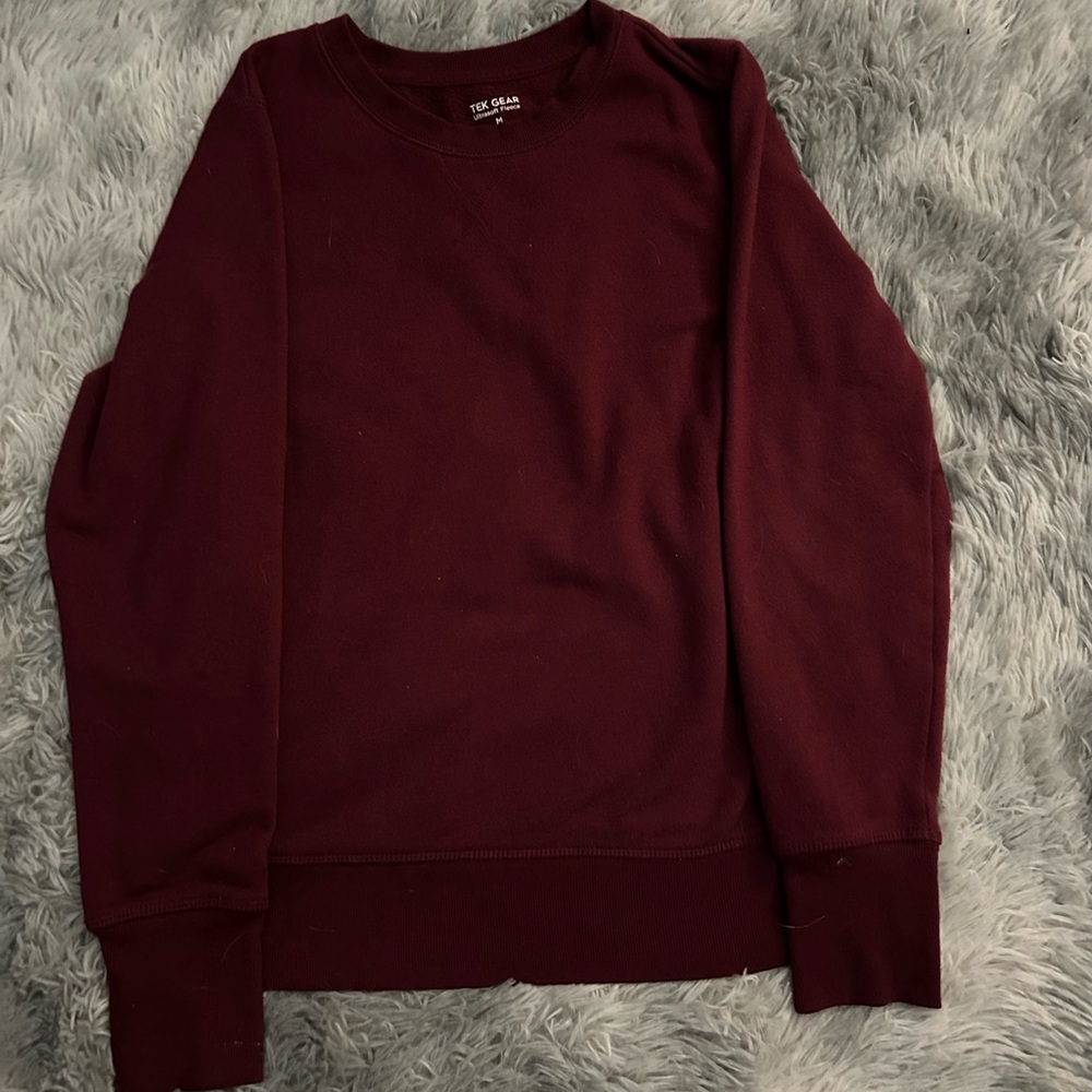 Tek Gear Men's Crewneck Sweater - Rich Maroon